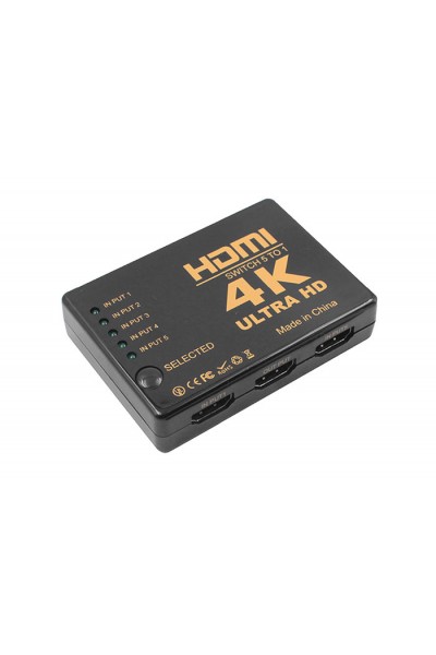 KRN021505 S-link SL-HSW4K55 HDMI 5TO1 سويتش 4K-2K، IR + محول