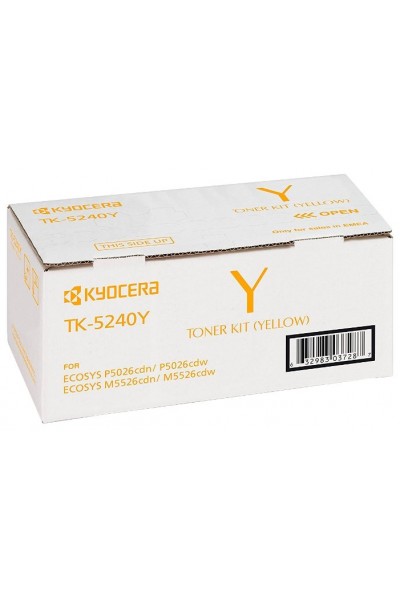 KRN021576 حبر ناسخة Kyocera TK-5240Y أصفر أصلي Ecosys M5526cdn-5526cdw P5026cdn-5026cdw 3.000