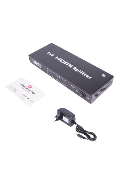 KRN021718 Vcom DD418A 1-8 Port 1.4V 3D Metal HDMI Splitter