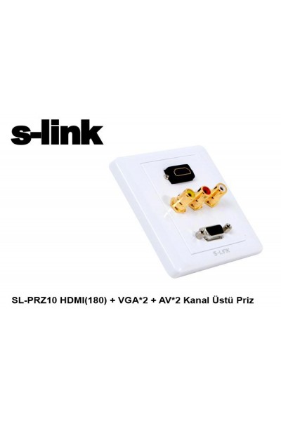 KRN021829 مقبس علوي S-link SL-PRZ10 HDMI (180) + vga-2 + av-2