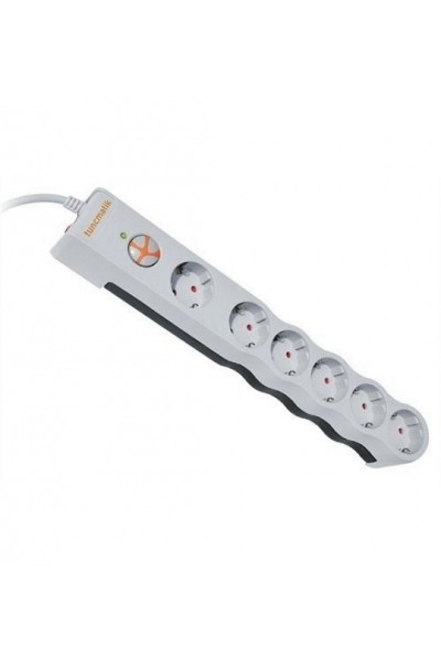 KRN022129 Tunçmatik TSK5015 Powersurge أبيض خمسة زائد 2 مقبس USB محمي من زيادة التيار
