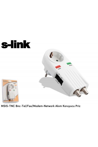 KRN022154 S-link MSIS-TNC Bnc - مودم الهاتف - الفاكس - مقبس حماية الشبكة