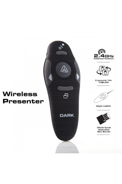 KRN022449 Dark DK-AC-WP03، USB، مقدم لاسلكي RF، عرض تقديمي