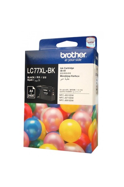 KRN022559 خرطوشة Brother LC-77XLBK باللون الأسود سعة 2400 صفحة MFC-6170-6510-6910 MFJ-J6710DW