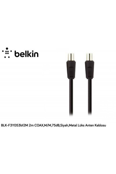 KRN022617 بلكين BLK-F3Y053BF2M 2mT كوكس، M-M75db، أسود، كابل معدني