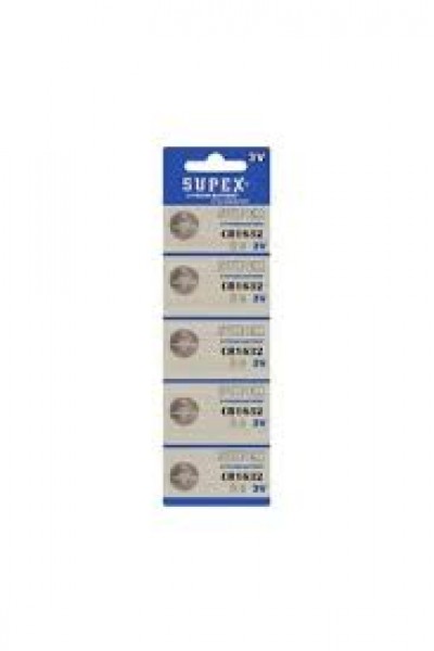 KRN023111 Supex CR1632-C5 بطارية ليثيوم 3 فولت، 5 عبوات