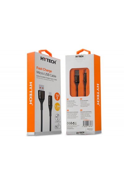 KRN023165 Hytech HY-X250 3A Micro USB 1.2m أسود بيانات + كابل شحن