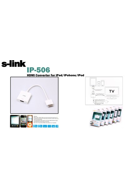 KRN023179 موصل S-link IP-506 لأجهزة iPod-iphone-ipad HDMI