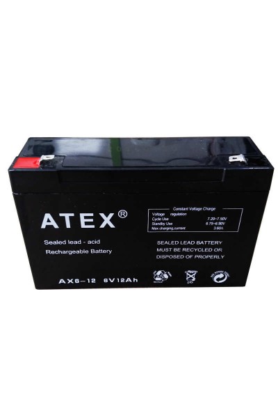 KRN023339 Atex AX-6V 12AH بطارية جافة لا تحتاج إلى صيانة
