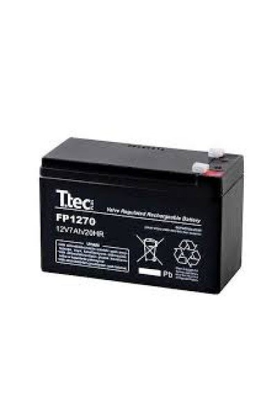 KRN023372 Ttec 12V 7AH-20HR بطارية جافة مجانية الصيانة 2 كجم متوافقة