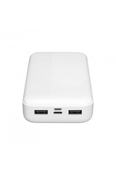 KRN023579 S-link P201 20.000mAh PRM Micro+Type-C+USB شاحن بطارية محمول أبيض Powerbank