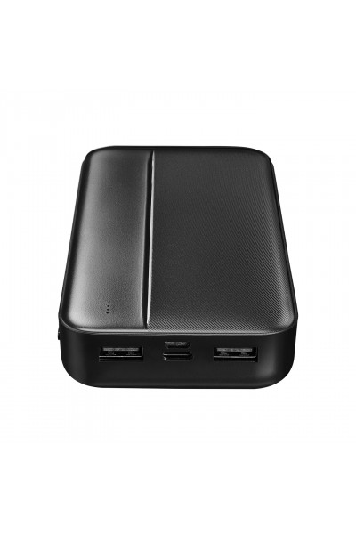 KRN023580 S-link P201 20.000mAh PRM Micro+Type-C+USB شاحن بطارية محمول أسود Powerbank