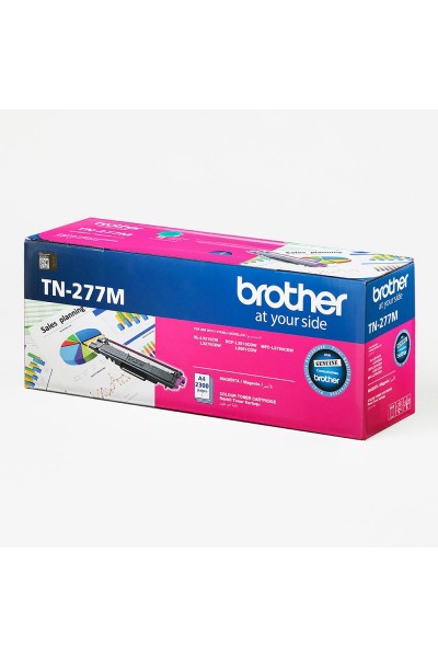 KRN023654 حبر Brother TN-277M سعة 2.300 صفحة باللون الأحمر الأرجواني HL-L3270CDW DCP-L3551CDW MFC-L3750CDW