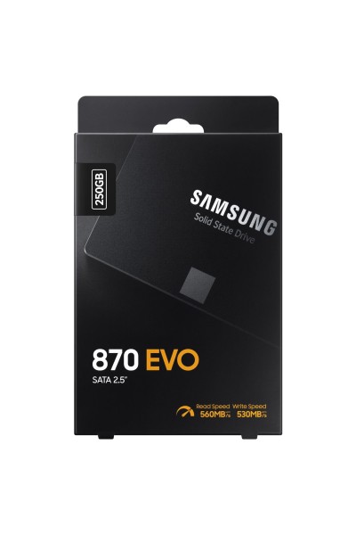 KRN023757 قرص صلب Samsung 250GB 870 Evo 560MB-530MB-s Sata 2.5 بوصة SSD (MZ-77E250BW)