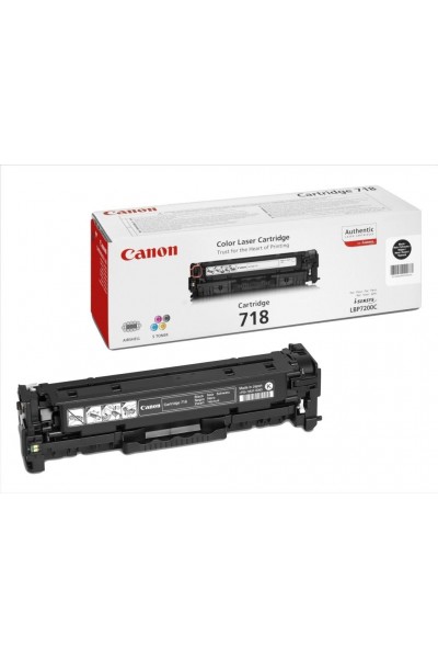 KRN023773 حبر Canon CRG-718BK أسود أسود مكون من عبوتين MF728-729 MFC8350-8580 LBP7210