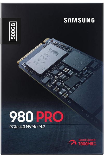 KRN023813 Samsung 500GB MZ-V8P500BW 980 PRO PCIe 4.0 NVMe M.2 SSD (قراءة 6900 ميجابايت - قرص صلب SSD كتابة 5000 ميجابايت)