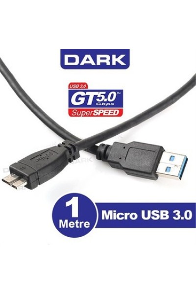 KRN024045 داكن DK-CB-USB3MICROB 1 متر USB 3.0 - كابل قرص محمول Micro B