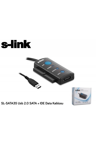 KRN024059 S-link SL-SATA35 محول بيانات USB 2.0 إلى Sata + IDE