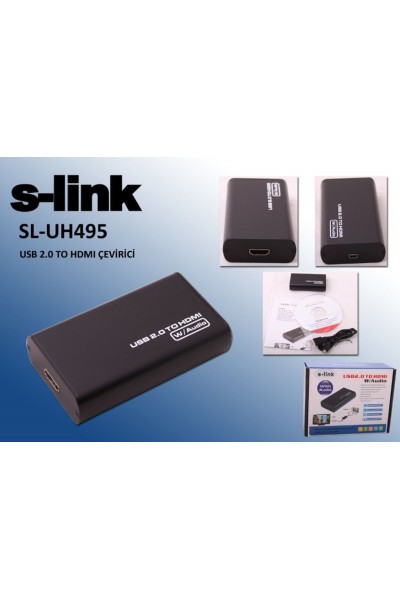 KRN024062 محول S-link SL-UH495 من USB 2.0 إلى HDMI