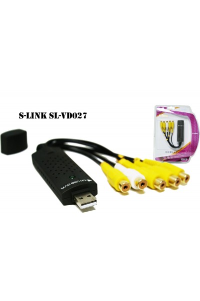 KRN024064 S-link SL-VD027 محول USB إلى DVR 4 منافذ