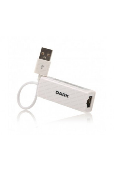 KRN024092 محول شبكة إيثرنت DK-NT-U2LAN USB2.0 - 10-100 إيثرنت داكن