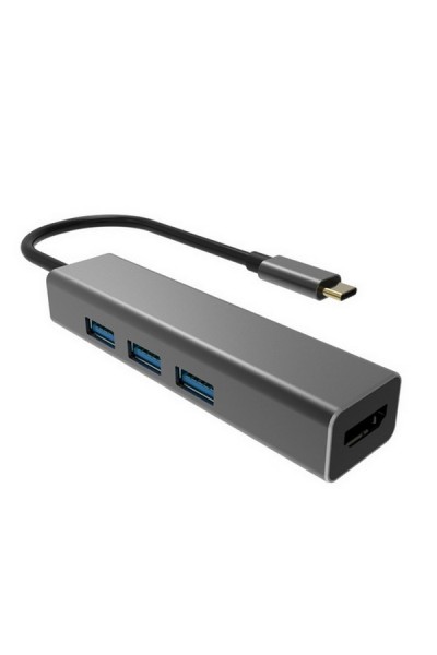 KRN024140 Vcom DH318 Type-C إلى USB 3.0-3 محول HDMI