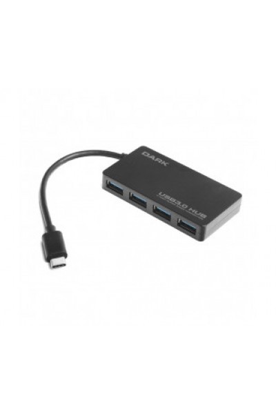 KRN024159 Dark Connect Master U31X4، USB3.1 Type-C إلى 4 منافذ Type-A HUB