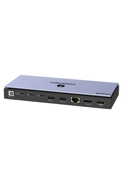 KRN024186 Qgeem QG-T4802 Thunderbolt 16in1 Type-C Eth 1000Mbps-HDMI 8K 30 هرتز- TF-SD-USB 3.0 5 جيجابت في الثانية- معدد إرسال