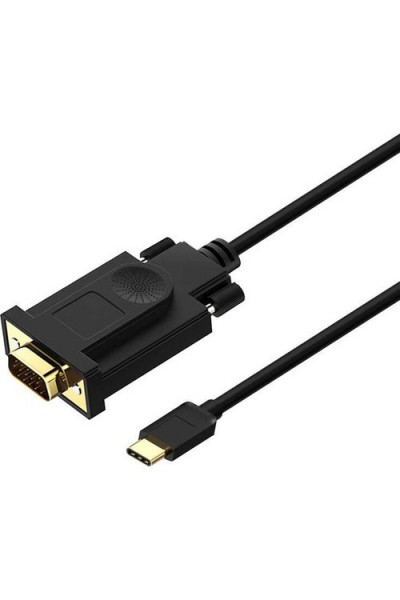 KRN024192 Qgeem QG-UA17 كابل USB من النوع C إلى ذكر VGA بطول 1.8 متر