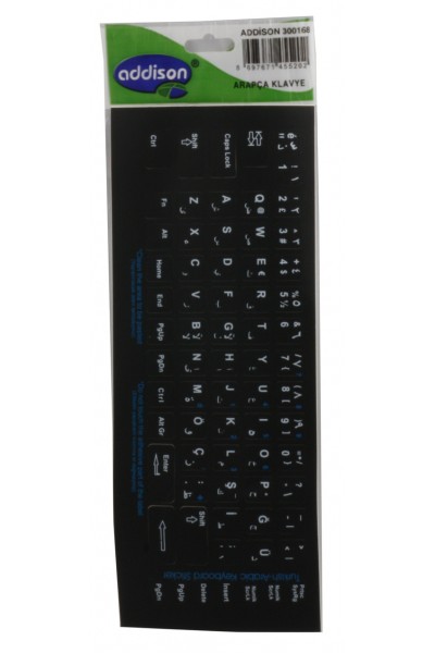 KRN024204 ملصق لوحة المفاتيح Addison 300168 عربي q أسود