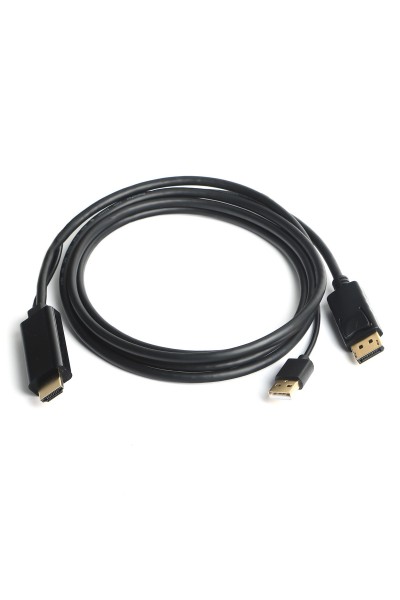 KRN024214 Dark DK-CB-AHDMIXDP2 محول HDMI إلى DisplayPort بطول 2 متر كابل طاقة USB مدعوم