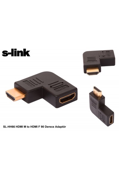 KRN024293 S-link SL-HH66 HDMI ذكر إلى HDMI أنثى 90 درجة محول أفقي