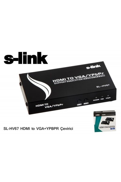 KRN024300 محول S-link sl-hv67 HDMI إلى Vga+ypbpr