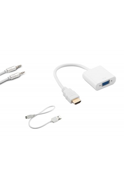 KRN024307 S-link SL-HVS13 HDMI ذكر إلى VGA أنثى + محول صوت مايكرو USB