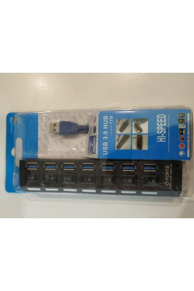 KRN024343 Gabble GB-701A 7 Port USB 3.0 معدد إرسال مع مفتاح