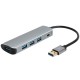 KRN024363 Vcom CU4383A USB 3.0 4 منافذ USB معدد إرسال