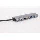 KRN024370 Vcom CU465 Type-C إلى HDMI+USB-2+RJ45+Audio+USB-C+PD معدد إرسال