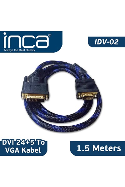 KRN024404 كابل محول Inca Idv-02 1.5mt DVI 24+5 إلى VGA