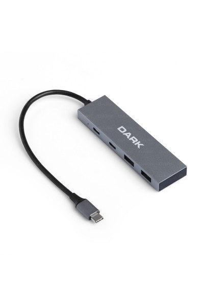 KRN024415 داكن DK-AC-USB312C 4 منافذ USB من النوع C HUB 2X USB3.0 Type-A و2X USB3.1 Type -C