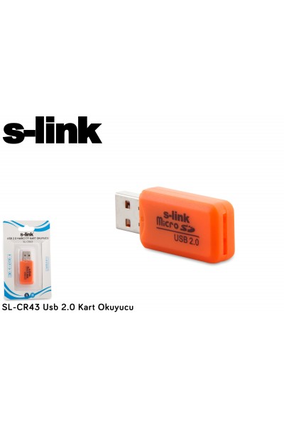 KRN024432 قارئ بطاقات S-link SL-CR43 USB 2.0