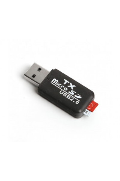 KRN024444 TX UCR204 USB 2.0 قارئ بطاقات MicroSD - أسود