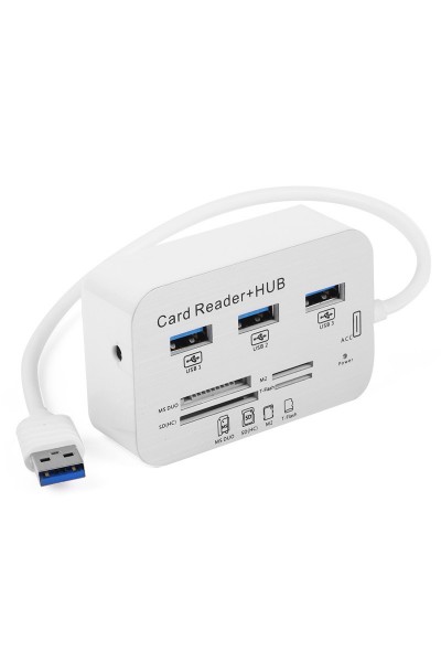 KRN024456 TX TXACUCR340 3xUSB 3.0 HUB وقارئ بطاقات خارجي متعدد