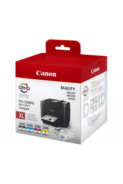 KRN024571 Canon PGI-2500XL أسود-سماوي-أرجواني-أصفر أسود-سماوي-أحمر-أصفر Multipack 4-pack Ink Cartridge