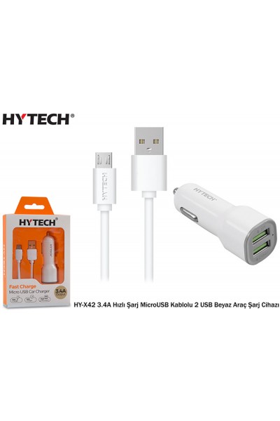 KRN025958 كابل هايتك HY-X42 3.4A للشحن السريع MicroUSB 2 U