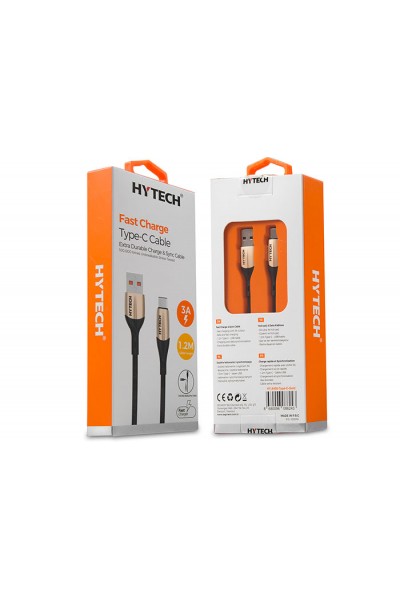 KRN026171 Hytech HY-X450 3A Type-C 1.2m فضي بيانات + كابل شحن