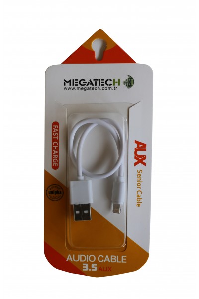 KRN026227 كابل بيانات Megatech Powerbank لجهاز iPhone (قصير) 0,25 سم