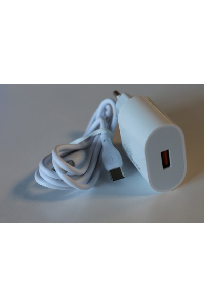 KRN026337 Elba ELB06-USB-25WTypc White Usb 25W Charging Head + 1Mt Usb Type-c Cable QC4.0 (الحماية الحالية - الشحن السريع)