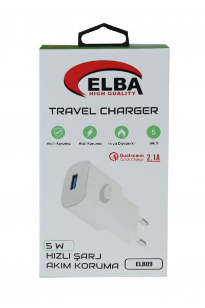 KRN026353 Elba Elb09 5W 2.1A شحن سريع حماية ذكية USB EV رأس شحن