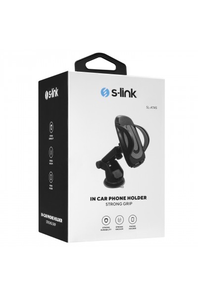 KRN026420 S-link SL-AT45 كوب شفط + حامل هاتف 360 درجة باللون الأسود والرمادي