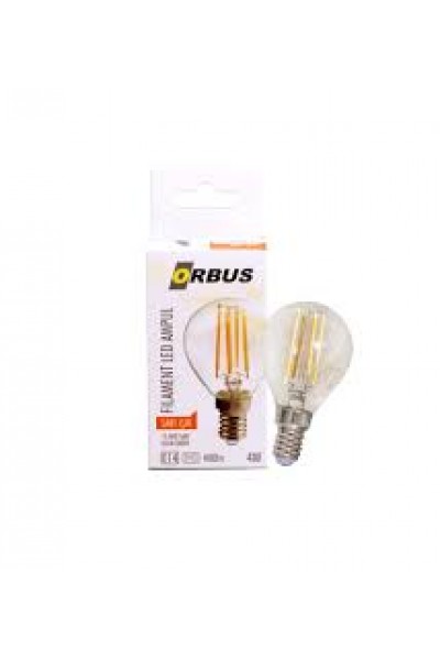 KRN026912 Orbus ORB-PC45 شمعة 4 وات E14 لمبة LED شفافة للزينة 400 لومن Ra80 220-240 فولت -50 هرتز